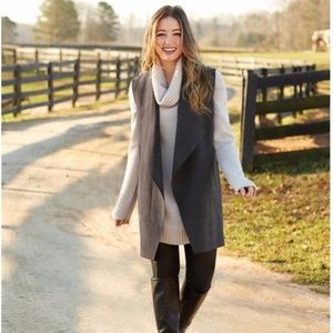 Mud Pie | Harber Duster Vest- Charcoal Gray